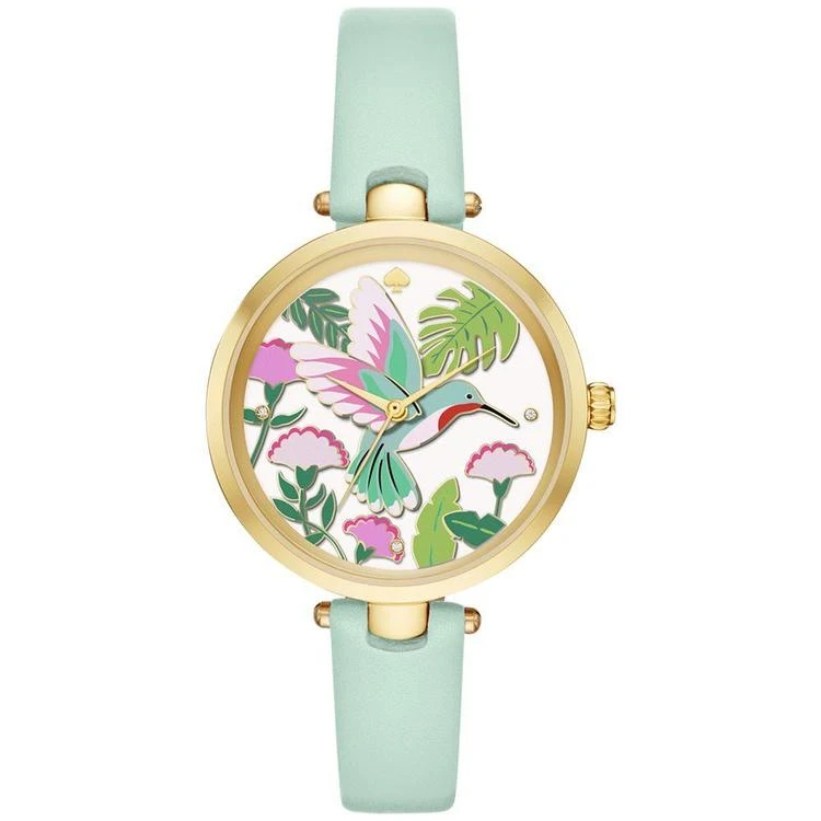 商品Kate Spade|Women's Holland Mint Splash Leather Strap 腕表 34mm KSW1309,价格¥1010,第1张图片