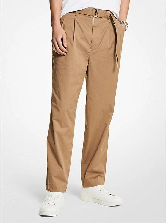 商品Michael Kors|Stretch Cotton Belted Trousers,价格¥597,第1张图片