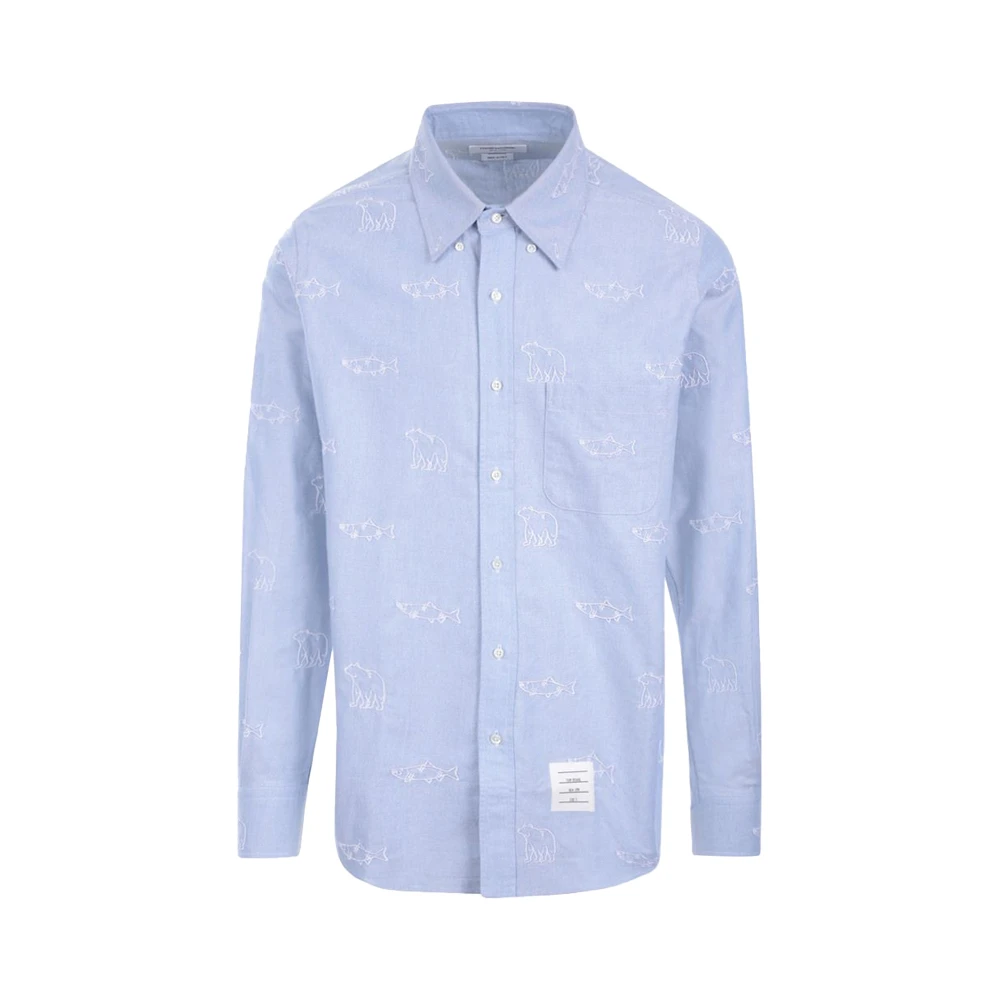 商品Thom Browne|THOM BROWNE 蓝色男士衬衫 MWL272E-07606-480,价格¥4822,第1张图片