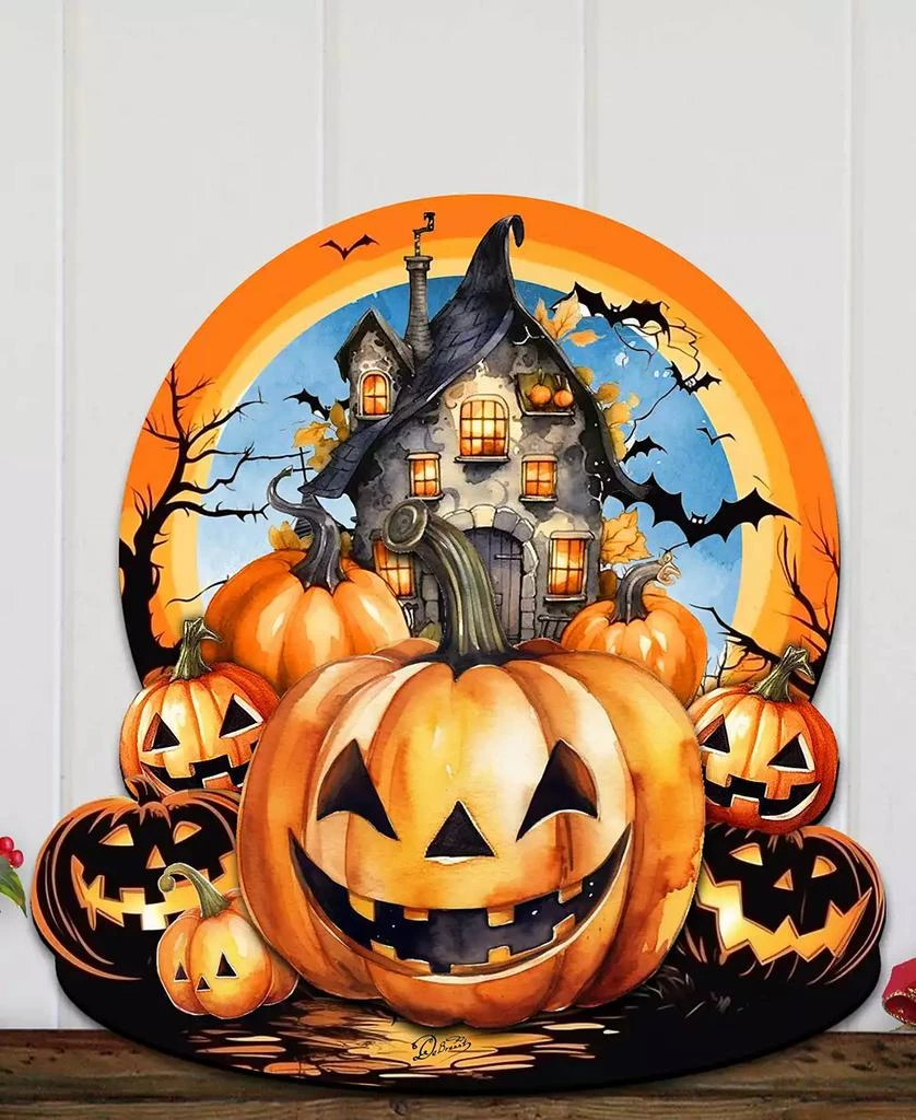 商品Designocracy|Holiday Door Decor Wooden Wall Decor Haunted House G. DeBrekht,价格¥989,第4张图片详细描述