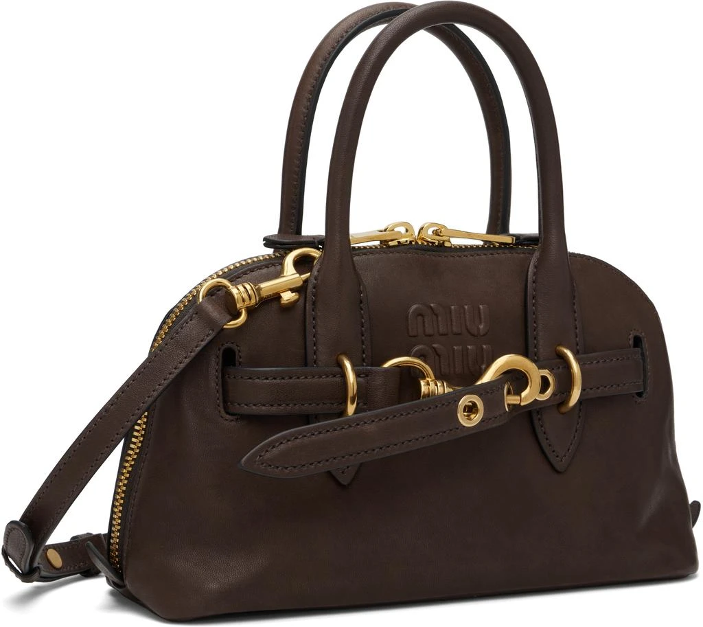 商品Miu Miu|Brown Aventure Nappa Leather Bag,价格¥30202,第2张图片详细描述