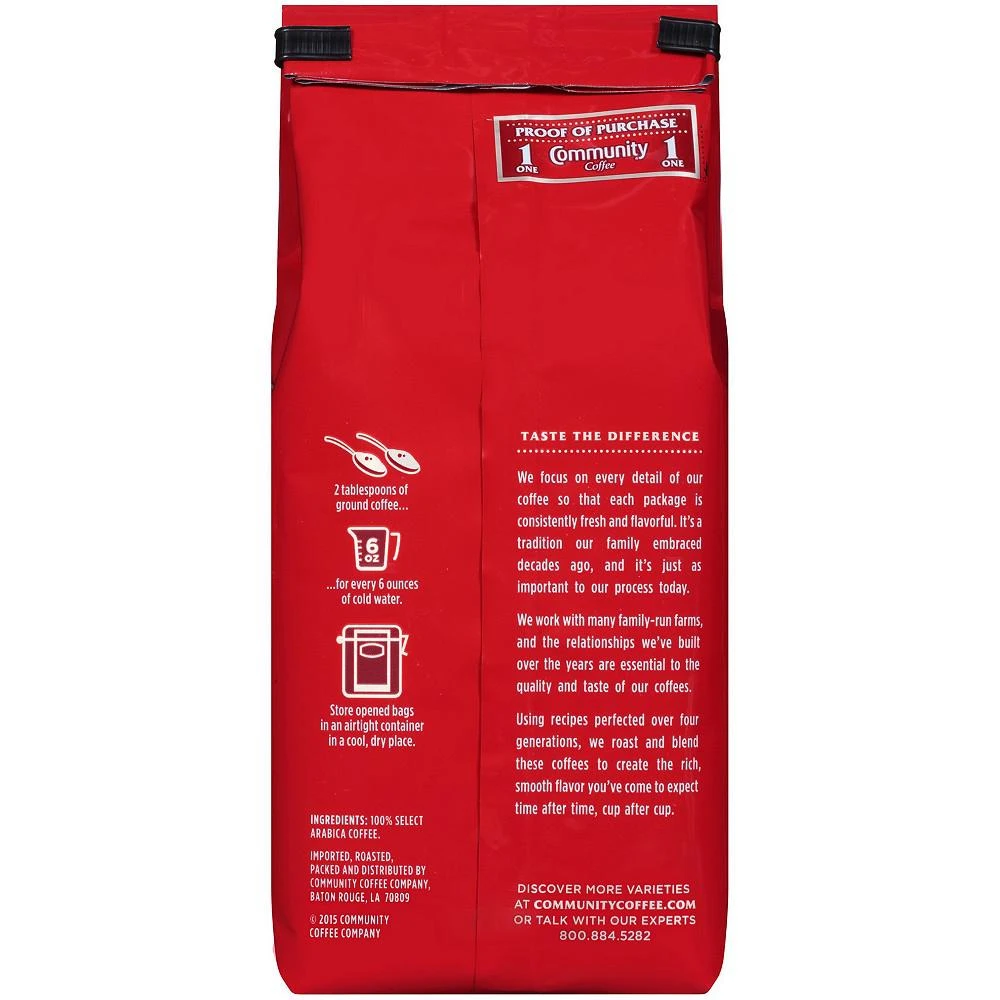 商品Community Coffee|Half Caff Medium-Dark Roast Premium Ground Coffee, 12 Oz - 6 Pack,价格¥464,第4张图片详细描述