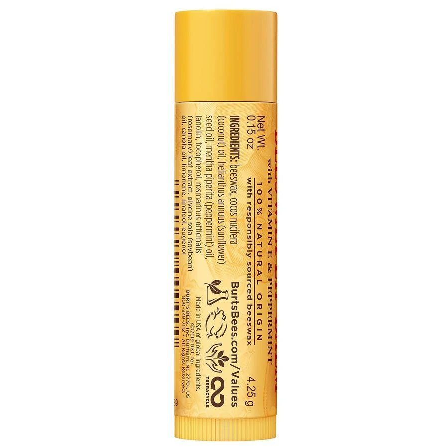 商品Burt's Bees|Lip Balm, Natural Origin Lip Care Peppermint, Beeswax,价格¥34,第3张图片详细描述