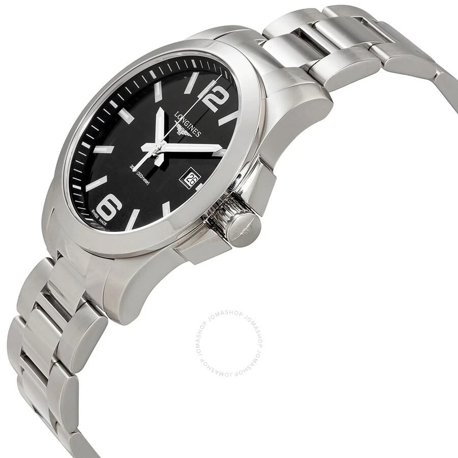 商品Longines|Conquest Black Dial Stainless Steel Men's 43mm Watch L37604566,价格¥4640,第2张图片详细描述