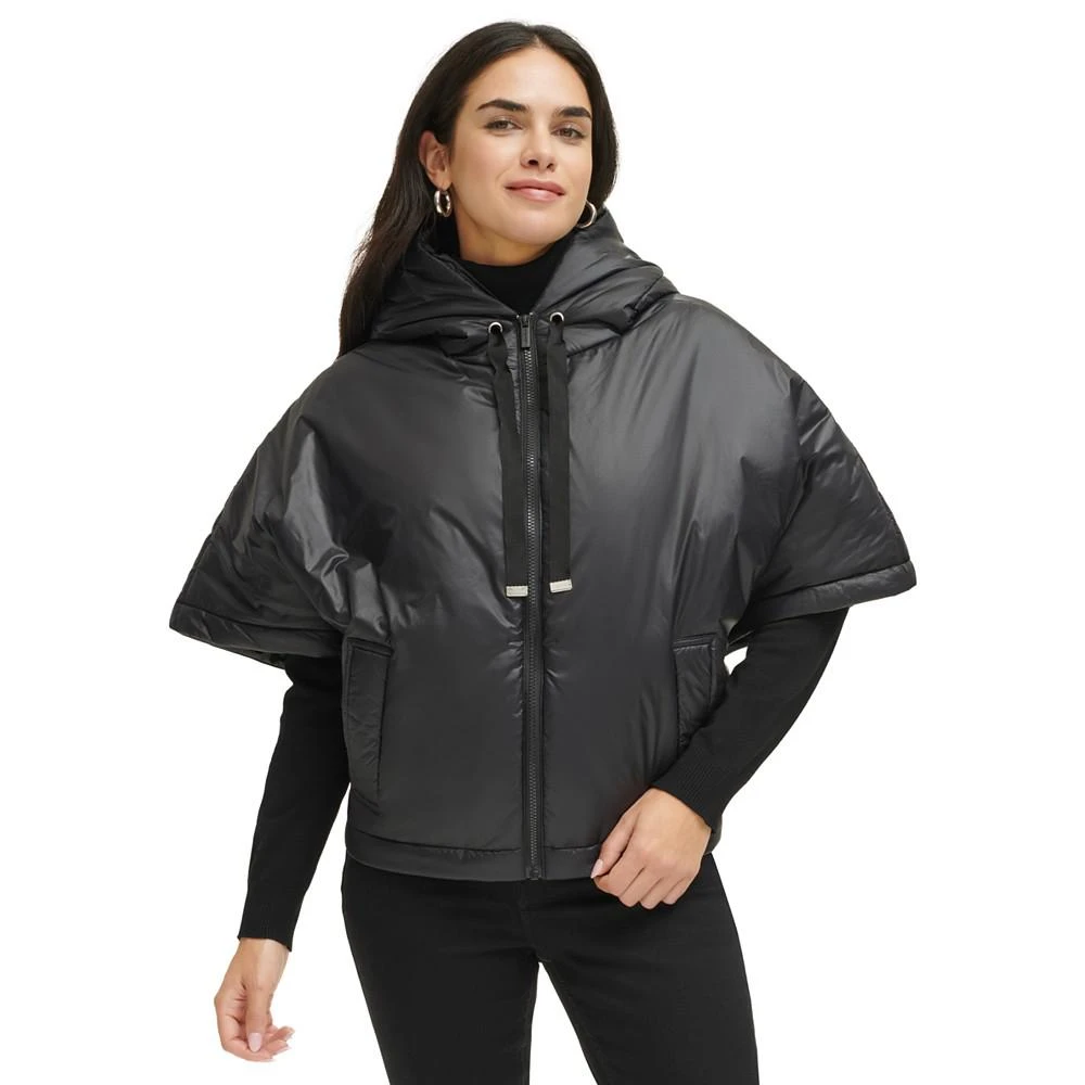 商品Calvin Klein|Women's Zip-Front Puffer Poncho,价格¥344,第2张图片详细描述