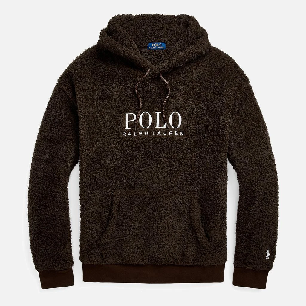 商品Ralph Lauren|Polo Ralph Lauren Men's Hi-Pile Logo Hoodie - Dark Beech,价格¥2040,第4张图片详细描述