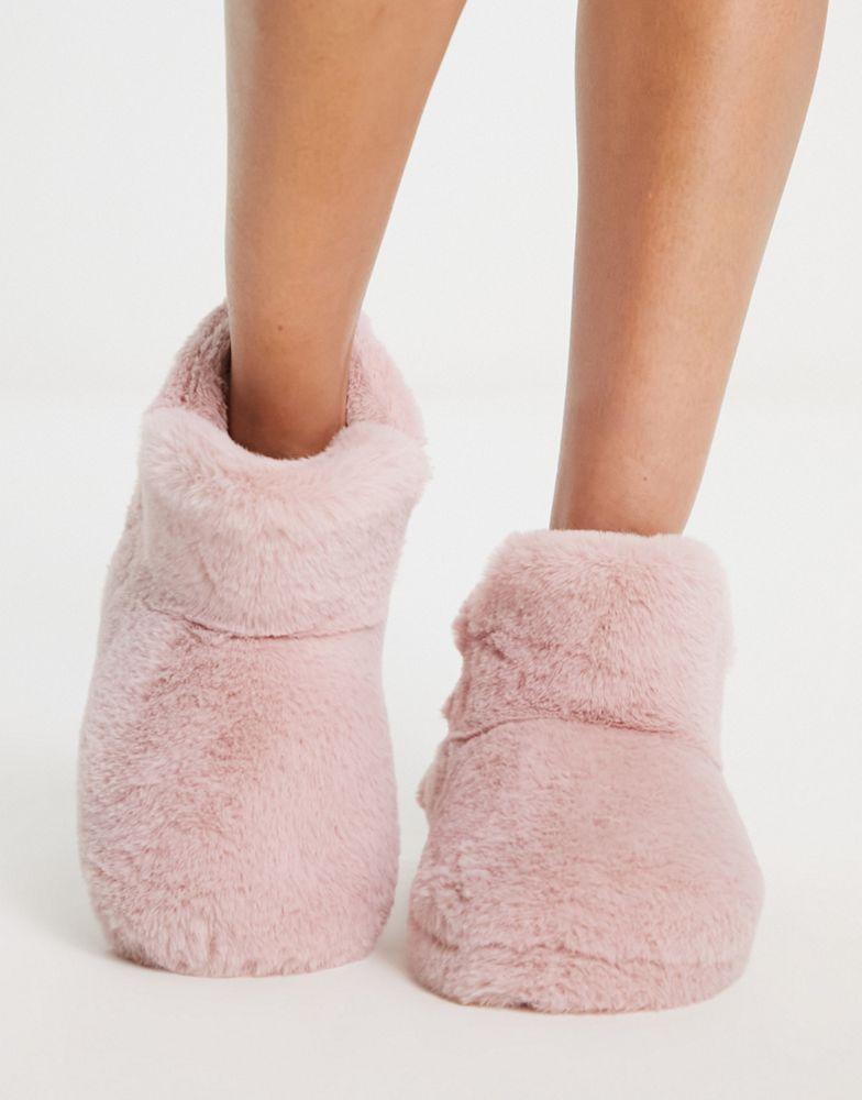 ASOS DESIGN Zari bootie slippers in blush商品第4张图片规格展示