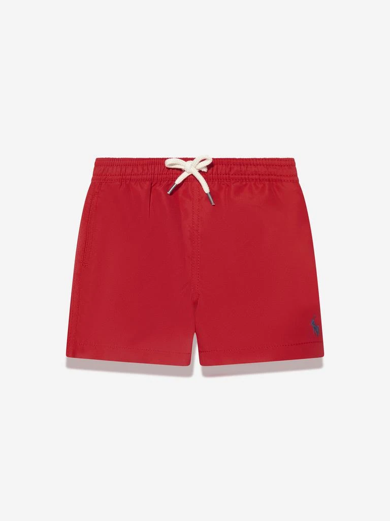 商品Ralph Lauren|Ralph Lauren Boys Logo Swim Shorts in Red,价格¥279,第1张图片