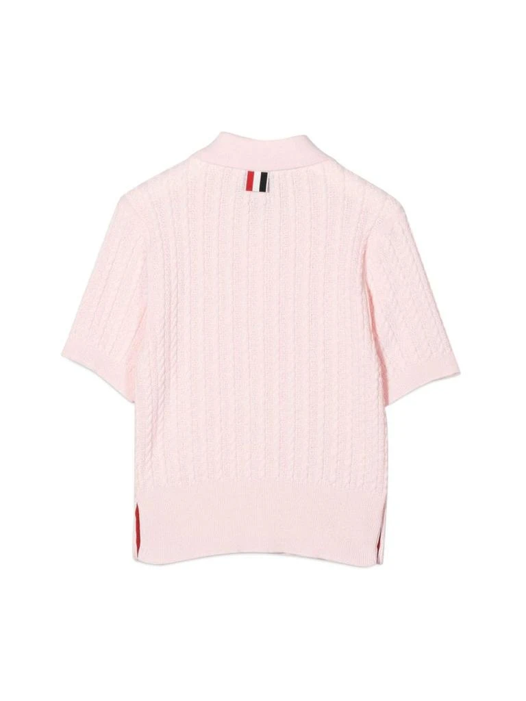 商品Thom Browne|Thom Browne Cable Knit Polo Shirt,价格¥2519,第2张图片详细描述
