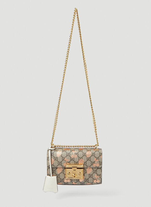 商品Gucci|Berry Padlock Supreme Small Shoulder Bag in Beige,价格¥15513,第1张图片