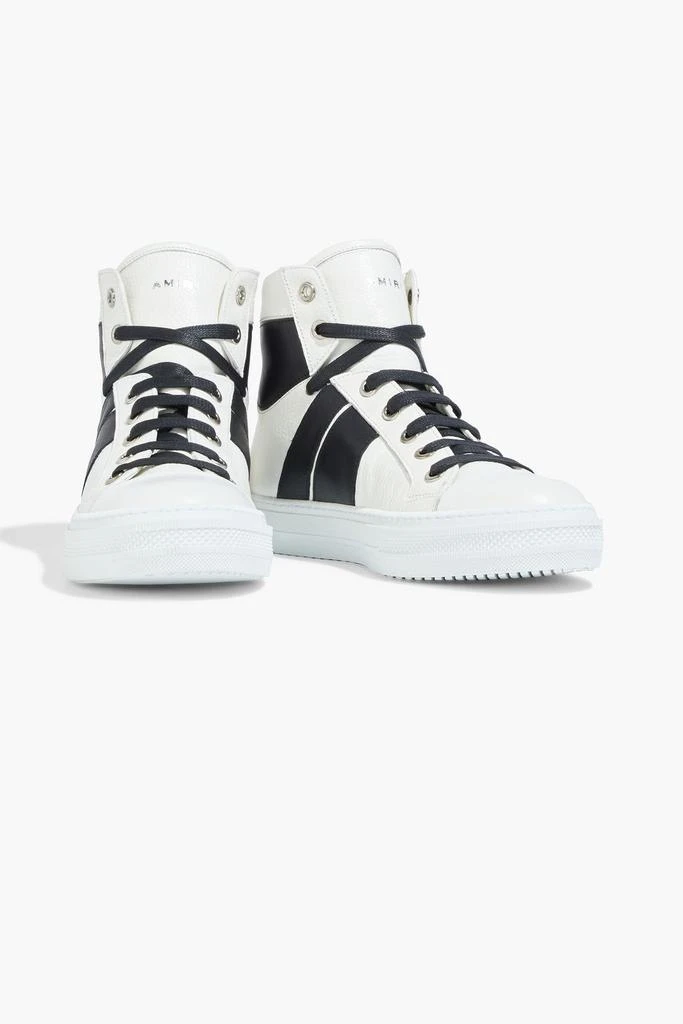 商品AMIRI|Sunset two-tone pebbled-leather high-top sneakers,价格¥901,第2张图片详细描述