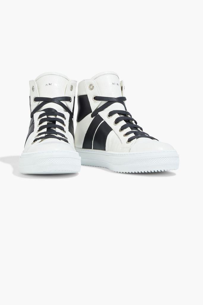 商品AMIRI|Sunset two-tone pebbled-leather high-top sneakers,价格¥2172,第4张图片详细描述