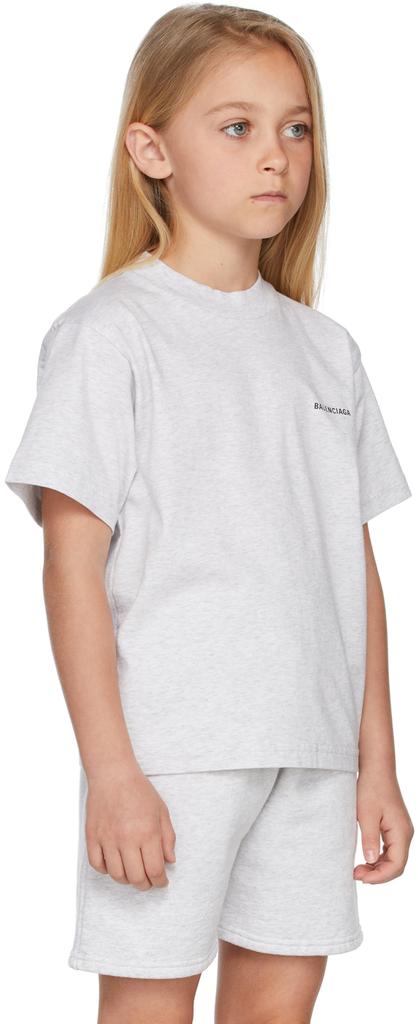 灰色徽标儿童 T 恤商品第3张图片规格展示