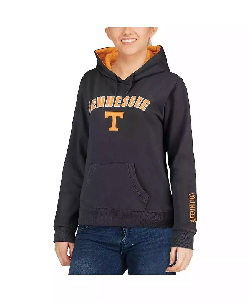 商品Colosseum|Women's Charcoal Tennessee Volunteers Arch and Logo 1 Pullover Hoodie,价格¥309,第3张图片详细描述