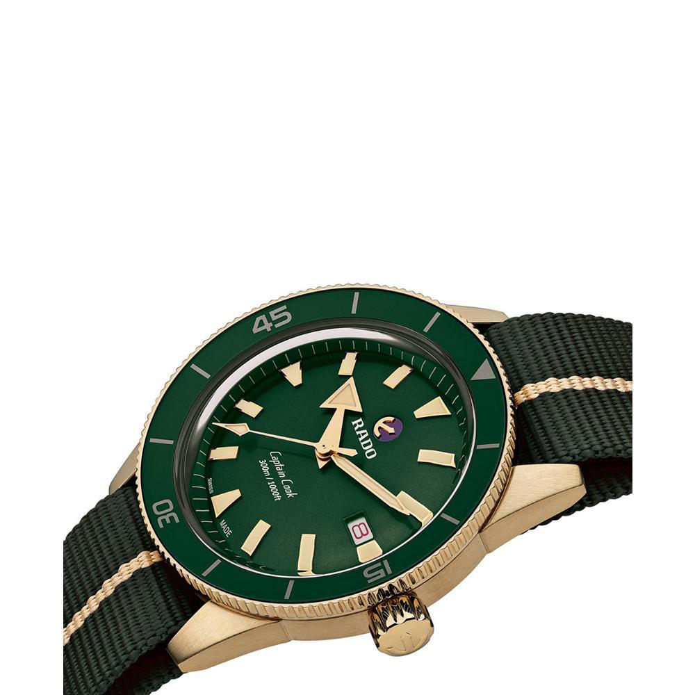 商品Rado|Men's Swiss Automatic Captain Cook Green NATO Strap Watch 42mm,价格¥19456,第4张图片详细描述