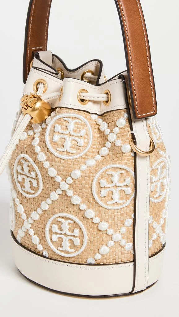 商品Tory Burch|Tory Burch T 交织之母草编迷你水桶包,价格¥1667,第5张图片详细描述