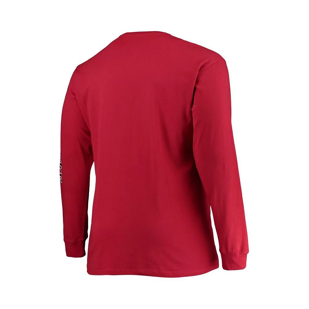商品CHAMPION|Men's Cardinal Arkansas Razorbacks Big and Tall 2-Hit Long Sleeve T-shirt,价格¥293,第3张图片详细描述