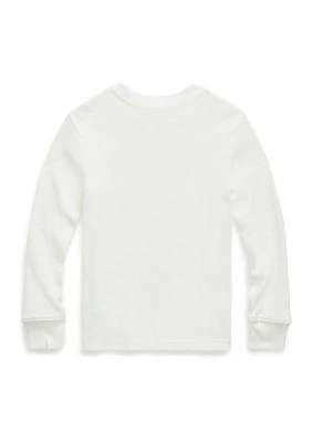 Lauren Childrenswear Boys 2 7 Waffle Knit Cotton Long Sleeve T Shirt 商品