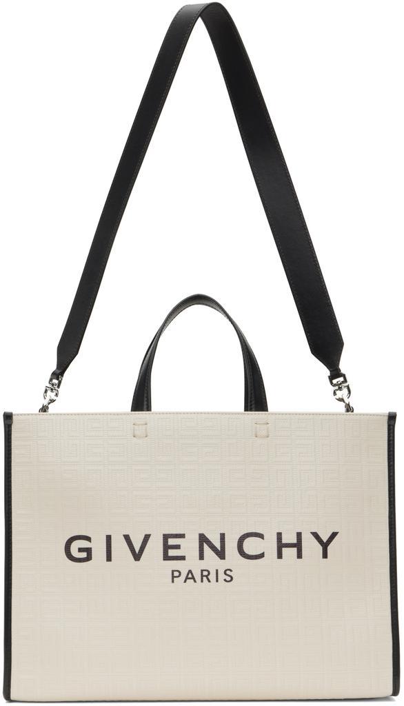 商品Givenchy|Beige & Black Medium 'G' Tote,价格¥11801,第6张图片详细描述