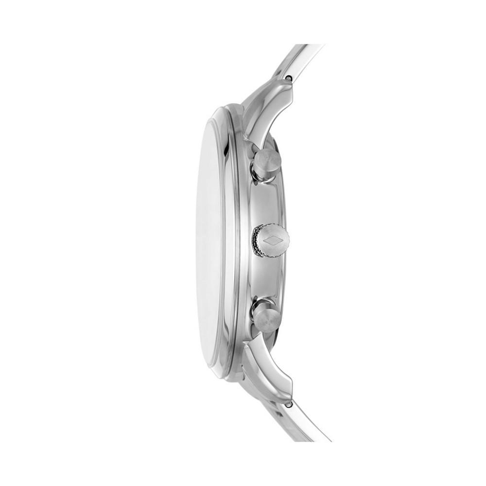 商品Fossil|Men's Neutra Silver-Tone Stainless Steel Bracelet Watch 44mm,价格¥653,第4张图片详细描述