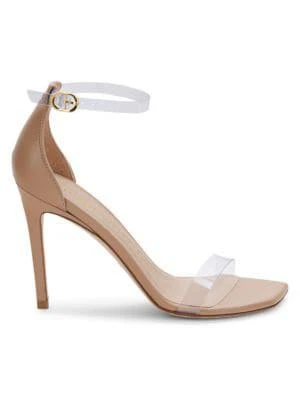 商品Stuart Weitzman|Nudistcurve Transparent Leather Sandals,价格¥1259,第1张图片