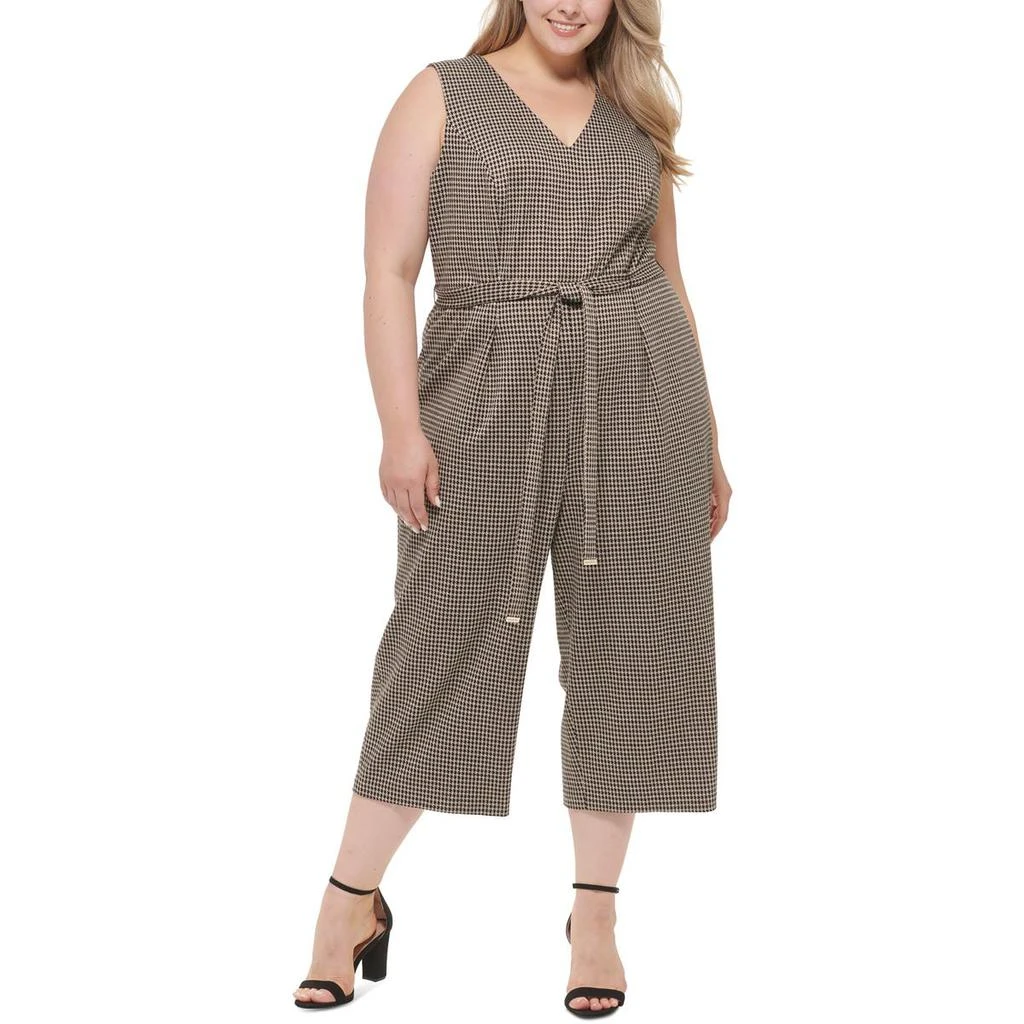 商品Tommy Hilfiger|Tommy Hilfiger Womens Plus Belted Wide Leg Jumpsuit,价格¥54,第1张图片