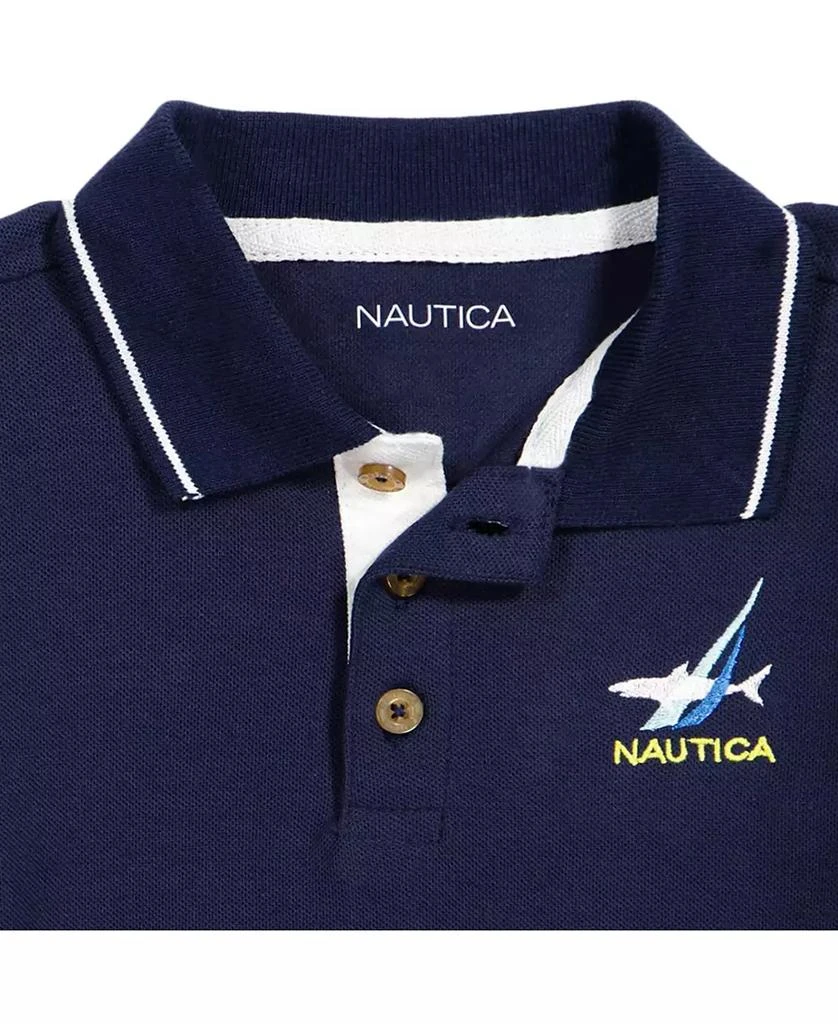 商品Nautica|Little Boys Tipped Pique Polo Shirt and Prewashed Plaid Shorts, 2 Pc Set,价格¥105,第3张图片详细描述
