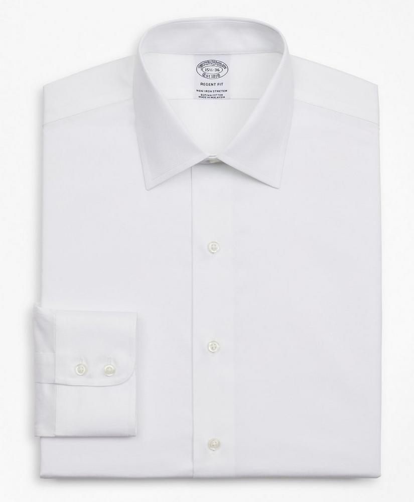 商品Brooks Brothers|Stretch Regent Regular-Fit  Dress Shirt, Non-Iron Twill Ainsley Collar,价格¥954,第6张图片详细描述