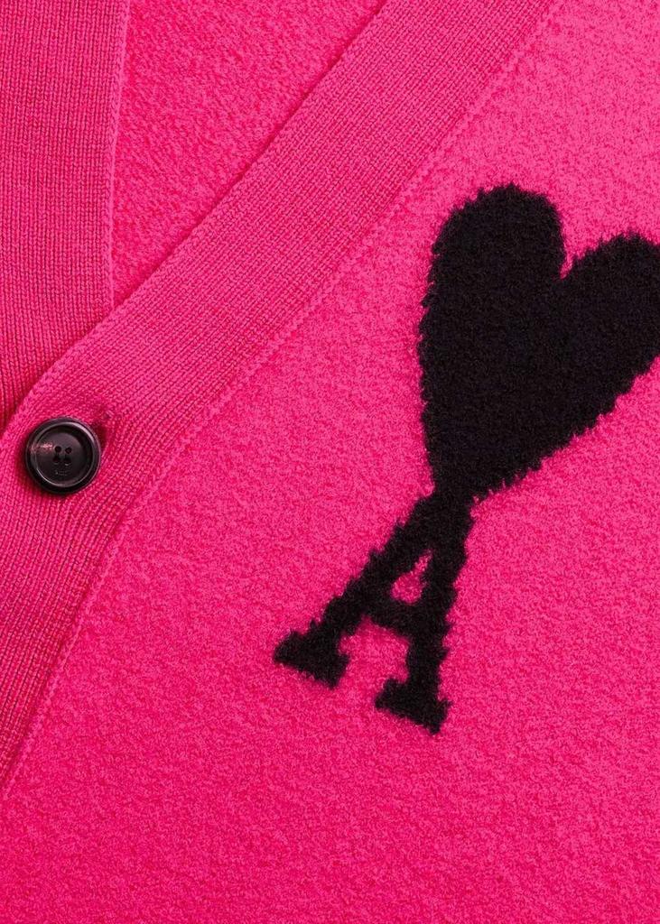 AMI Alexandre Mattiussi Pink Ami De Coeur Cardigan商品第5张图片规格展示