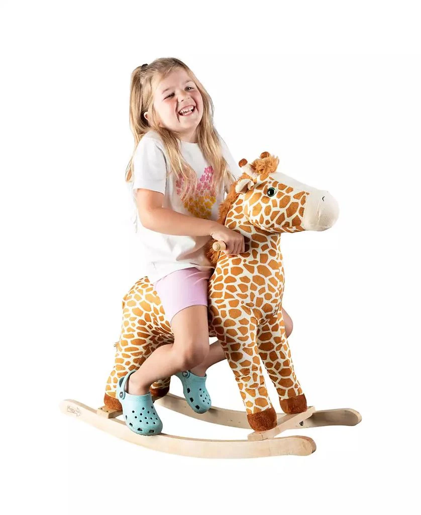 商品Trademark Global|Happy Trails Giraffe Plush Rocking Horse,价格¥618,第4张图片详细描述