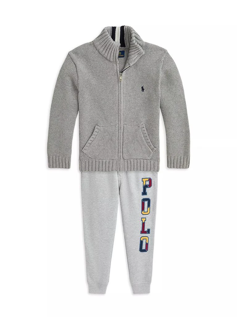 商品Ralph Lauren|Little Boy's &amp; Boy's Knit Zip-Up Jacket,价格¥453,第2张图片详细描述