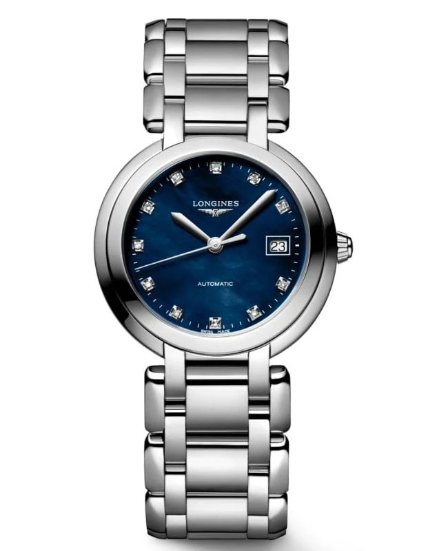 商品Longines|Longines Primaluna Blue Mother of Pearl Diamond Dial Steel Women's Watch L8.113.4.98.6,价格¥12227,第1张图片