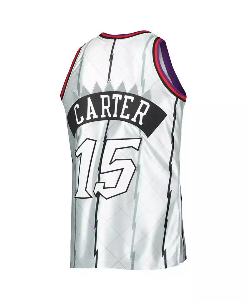 商品Mitchell & Ness|Men's Vince Carter Platinum Toronto Raptors 1998-99 Hardwood Classics 75th Anniversary Swingman Jersey,价格¥1023,第3张图片详细描述
