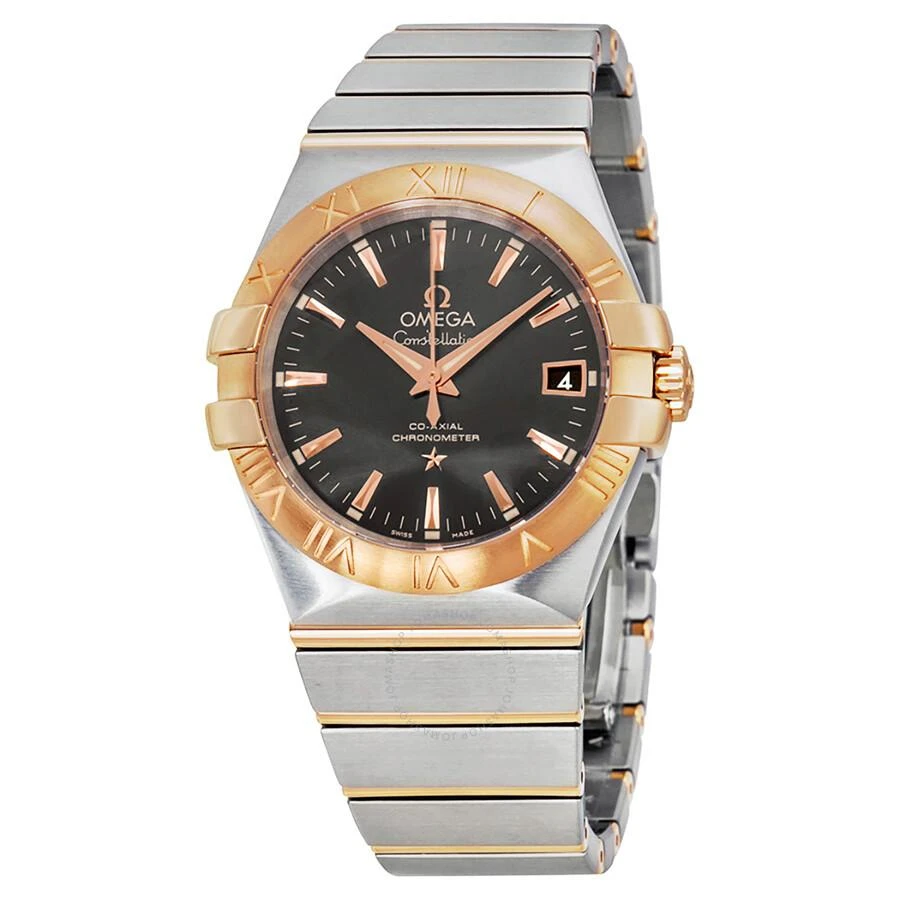 商品Omega|Constellation Automatic Grey Dial Steel and 18kt Rose Gold Men's Watch 12320352006002,价格¥31657,第1张图片