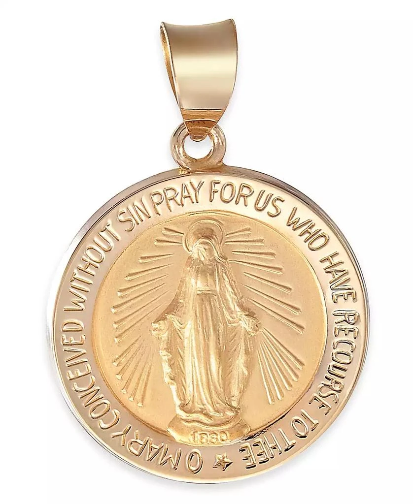 商品Macy's|Miraculous Medal Pendant in 14k Yellow Gold,价格¥6111,第1张图片