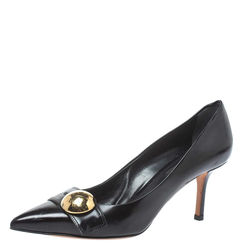 商品[二手商品] Louis Vuitton|Louis Vuitton Black Leather Pointed Toe Pumps Size 36.5,价格¥2152,第1张图片