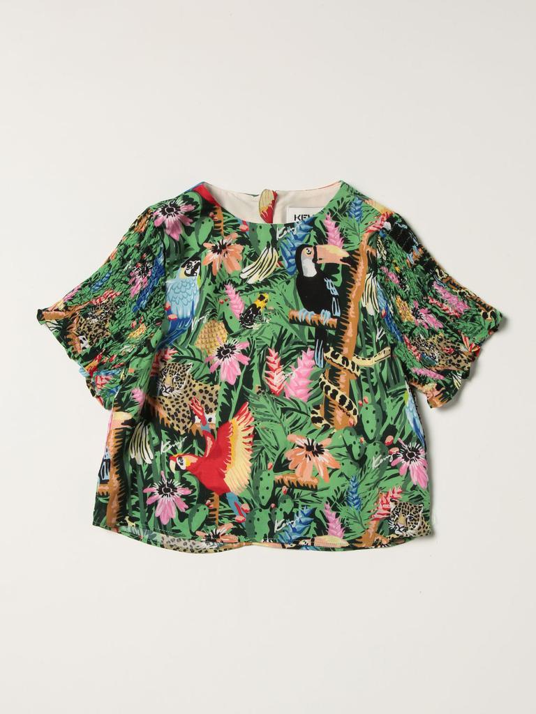Kenzo Junior shirt with tropical print商品第1张图片规格展示