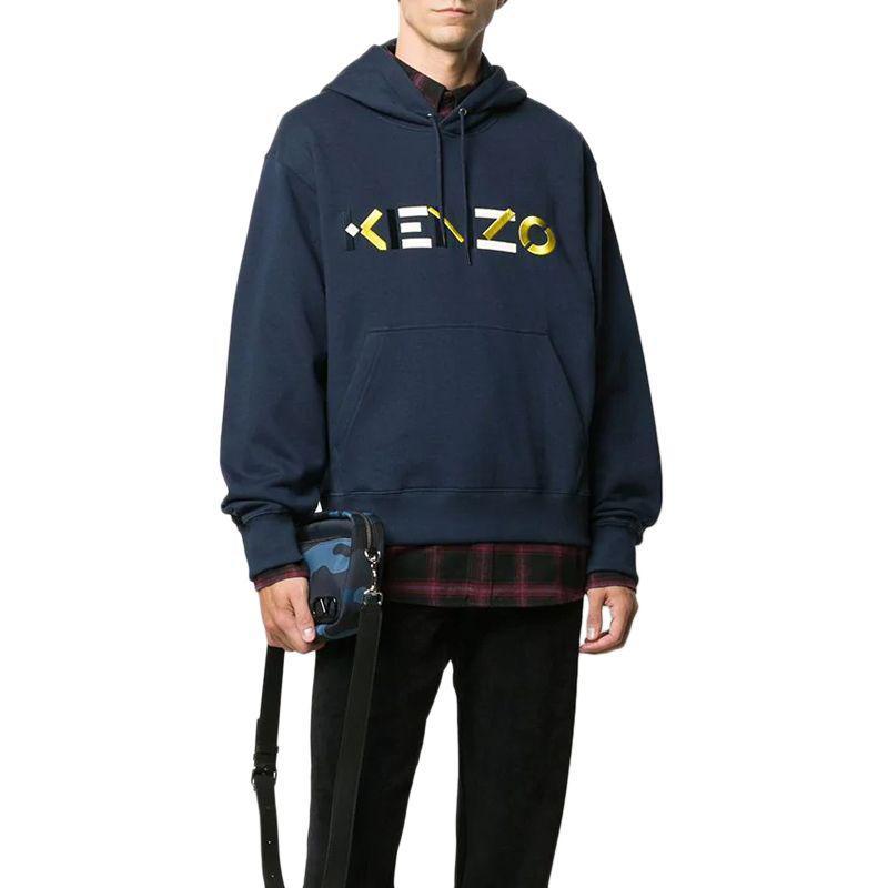 商品Kenzo|KENZO 高田贤三 男士深蓝色棉质卫衣/帽衫 FA65SW3044MO-76,价格¥2802,第4张图片详细描述