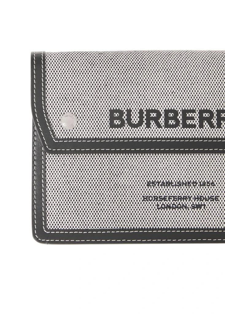 商品Burberry|Horseferry print canvas and leather crossbody bag,价格¥6664,第2张图片详细描述