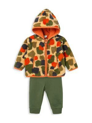 商品Little Me|Baby Boy's 3 Piece Faux Fur Jacket, Joggers & Sweatshirt Set,价格¥198,第4张图片详细描述