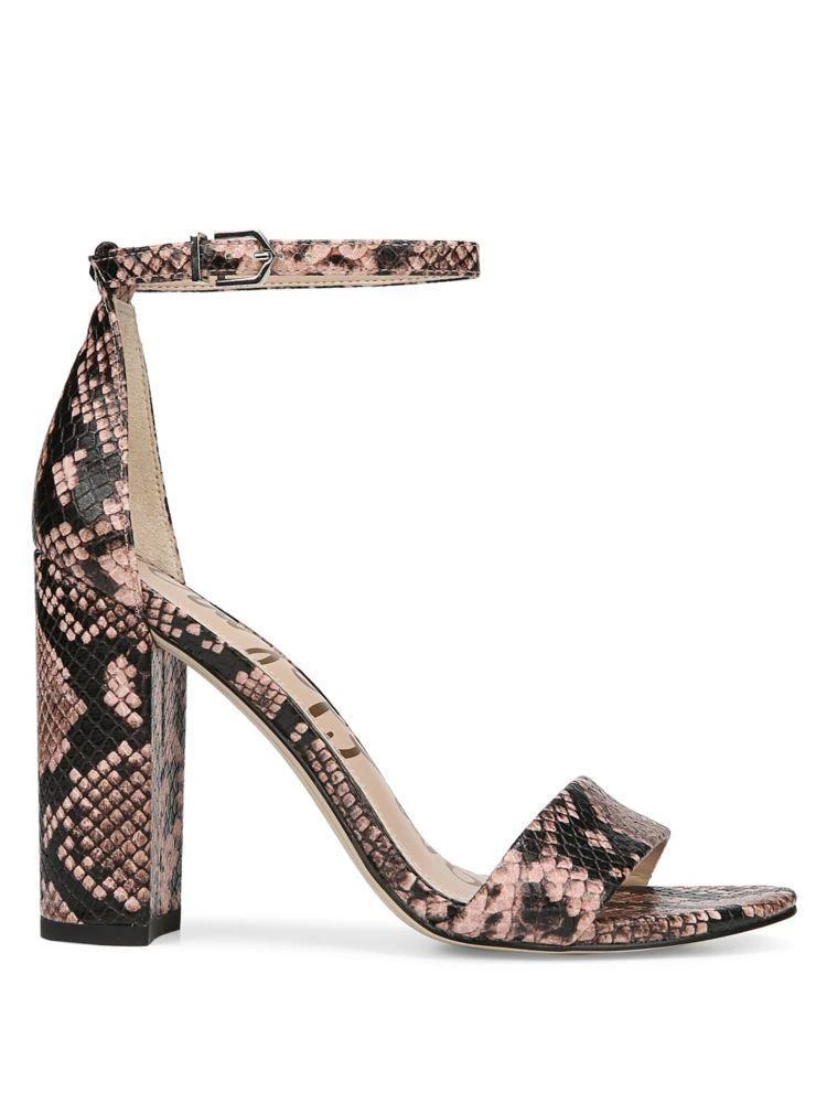 商品Sam Edelman|Orient Express Yaro Snake Print Leather Ankle-Strap Sandals,价格¥408,第3张图片详细描述