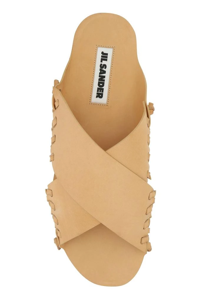 商品Jil Sander|Beige leather slippers,价格¥3646,第3张图片详细描述