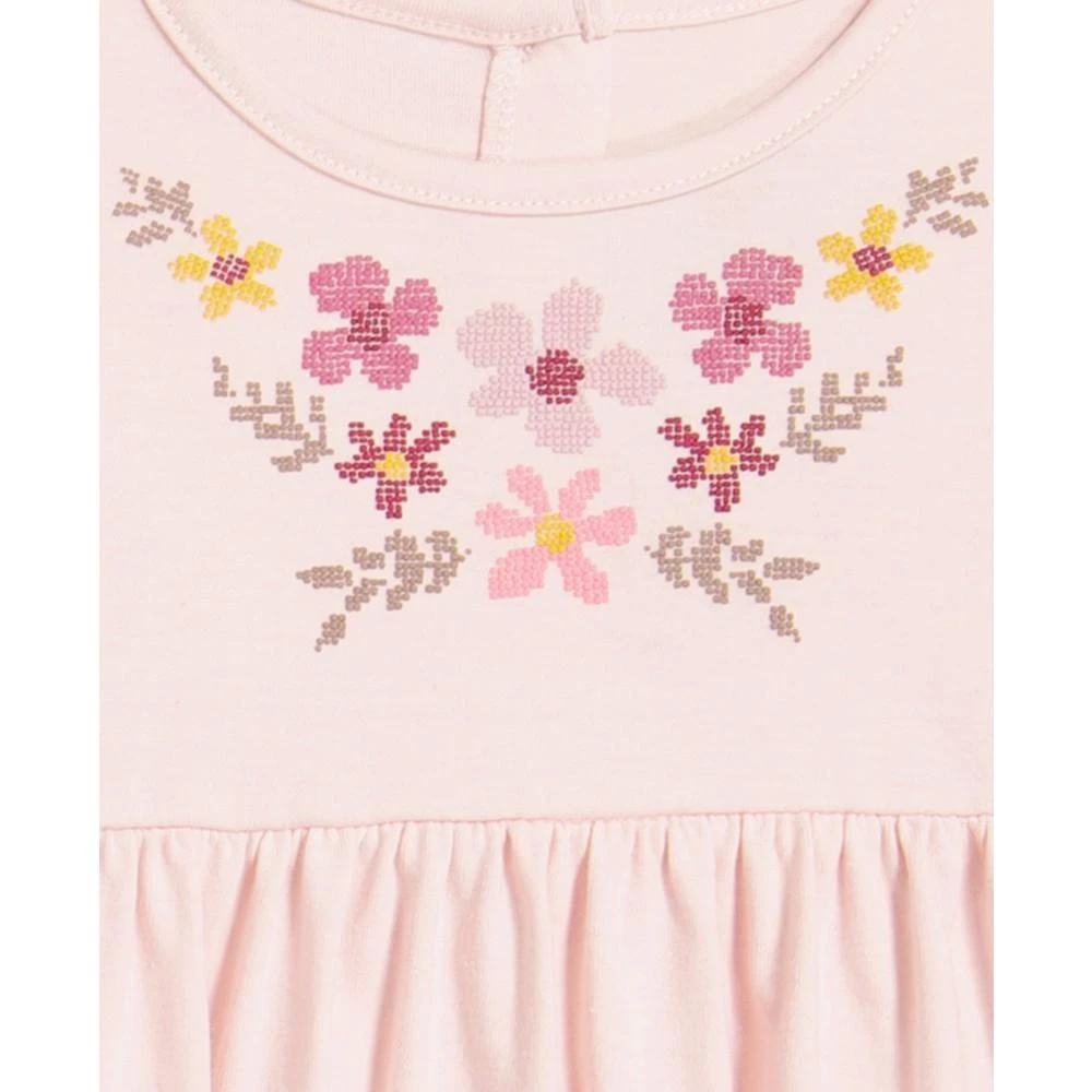 商品KIDS HEADQUARTERS|Little Girls Floral Peasant T-shirt, Faux Fur Vest and Big Floral Leggings, 3 Piece Set,价格¥195,第2张图片详细描述
