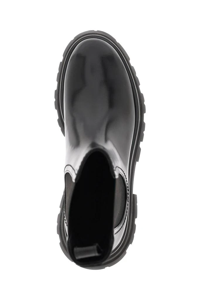 商品Alexander McQueen|Shiny leather Chelsea boots,价格¥4473,第3张图片详细描述