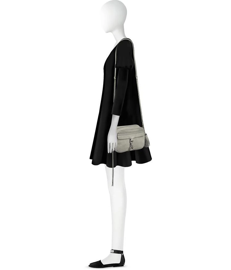 商品Rebecca Minkoff|Rebecca Minkoff 灰色正绒面革大号M.A.B. 相机包,价格¥1400,第3张图片详细描述