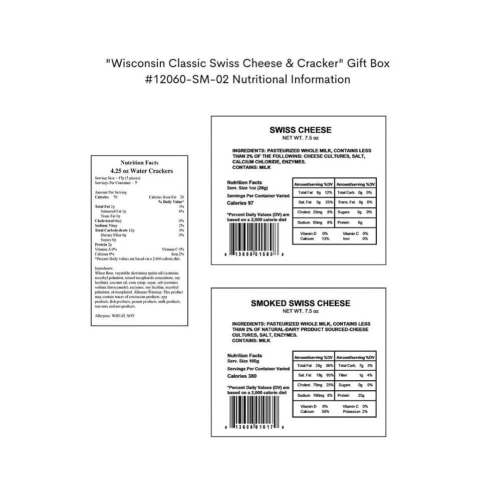 商品Wisconsin Cheese Company|"Wisconsin Classic Swiss Cheese & Cracker" Gift Box, Wisconsin Cheese Company,价格¥484,第2张图片详细描述