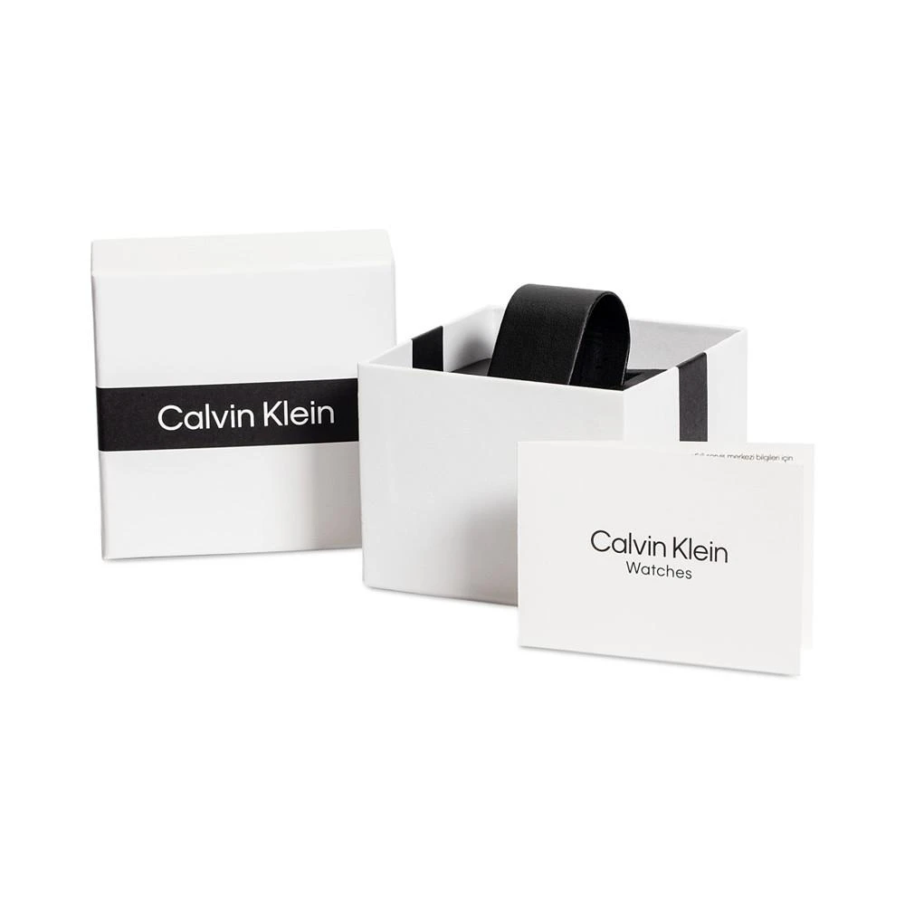 商品Calvin Klein|Black Leather Strap Watch 38mm,价格¥976,第4张图片详细描述