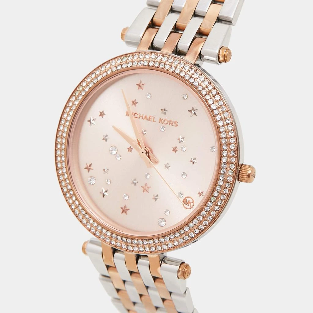 商品[二手商品] Michael Kors|Michael Kors Pink Two-Tone Stainless Steel Darci MK3726 Women's Wristwatch 39 mm,价格¥908,第2张图片详细描述