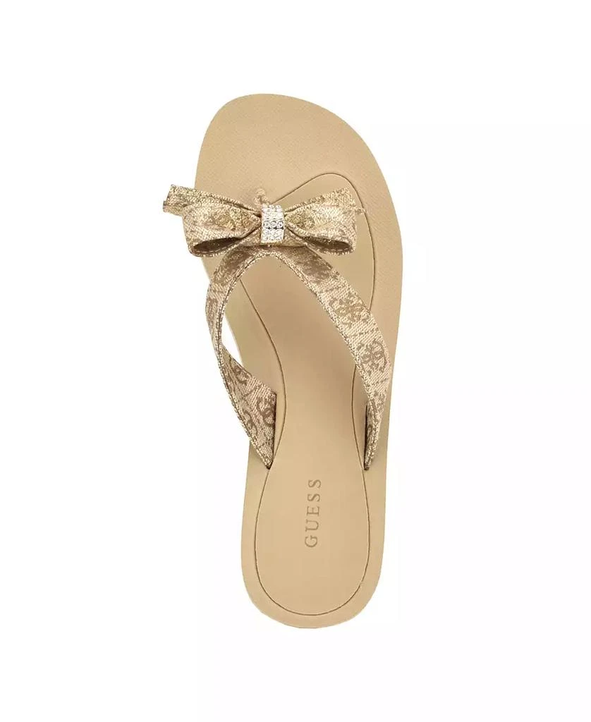 商品GUESS|Women's Tutu Eva Fashion Bow Detail Flip Flop Sandals,价格¥191,第4张图片详细描述