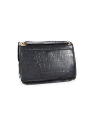商品Karl Lagerfeld Paris|Lyon Croc Embossed Leather Shoulder Bag,价格¥1636,第6张图片详细描述